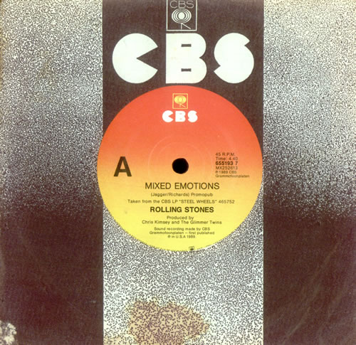 The Rolling Stones Mixed Emotions 7" vinyl single (7 inch record / 45) Australian ROL07MI73888