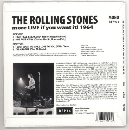 The Rolling Stones More LIVE If You Want It! EP - Sealed 7" vinyl single (7 inch record / 45) UK ROL07MO734483