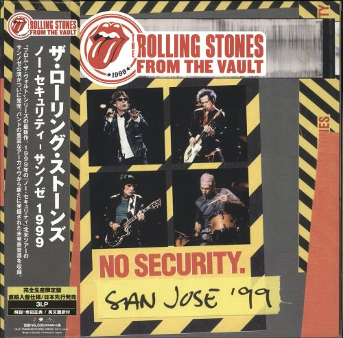 The Rolling Stones No Security. San Jose '99 3-LP vinyl record set (Triple LP Album) Japanese ROL3LNO706305
