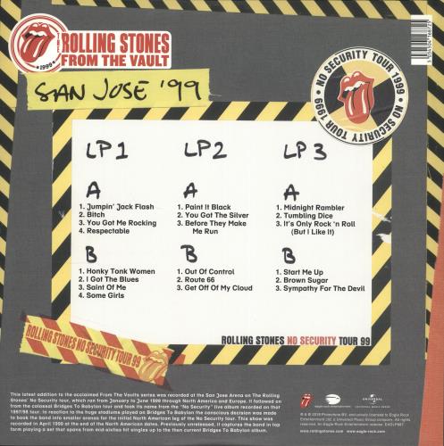 The Rolling Stones No Security. San Jose '99 3-LP vinyl record set (Triple LP Album) Japanese ROL3LNO706305