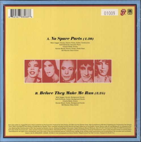 The Rolling Stones No Spare Parts - Sealed 7" vinyl single (7 inch record / 45) US ROL07NO552662