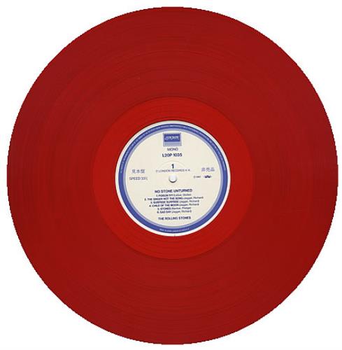 The Rolling Stones No Stone Unturned - Red Vinyl vinyl LP album (LP record) Japanese ROLLPNO198452