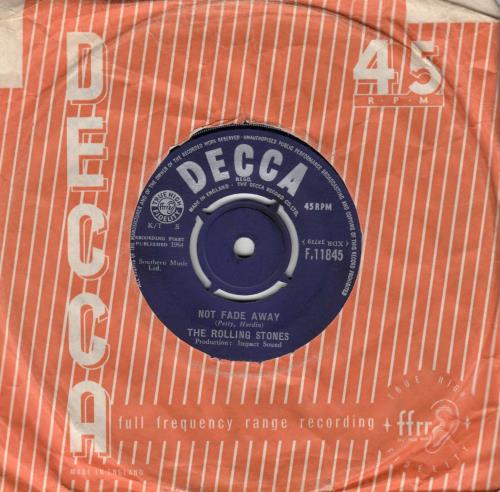 The Rolling Stones Not Fade Away - 1st[b] - EX 7" vinyl single (7 inch record / 45) UK ROL07NO565943