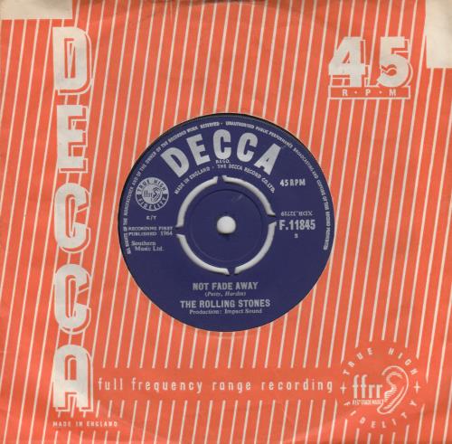 The Rolling Stones Not Fade Away - 1st 7" vinyl single (7 inch record / 45) UK ROL07NO649317