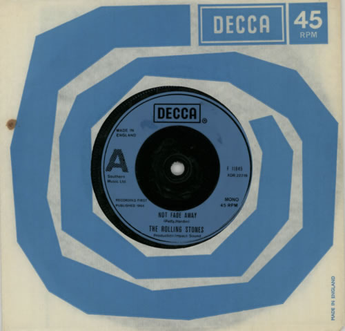 The Rolling Stones Not Fade Away - Injection 7" vinyl single (7 inch record / 45) UK ROL07NO77862