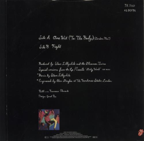 The Rolling Stones One Hit (To The Body) 12" vinyl single (12 inch record / Maxi-single) UK ROL12ON20416