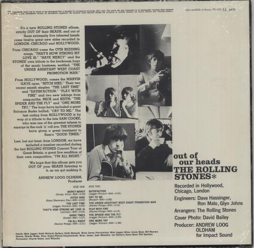 The Rolling Stones Out Of Our Heads - 1st - DG vinyl LP album (LP record) US ROLLPOU685175