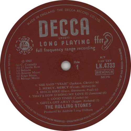 The Rolling Stones Out Of Our Heads - 1st - VG vinyl LP album (LP record) UK ROLLPOU591523