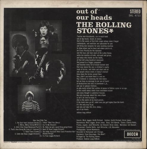 The Rolling Stones Out Of Our Heads - 2nd vinyl LP album (LP record) UK ROLLPOU879246
