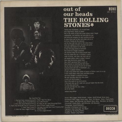 The Rolling Stones Out Of Our Heads - 3rd - EX vinyl LP album (LP record) UK ROLLPOU764287