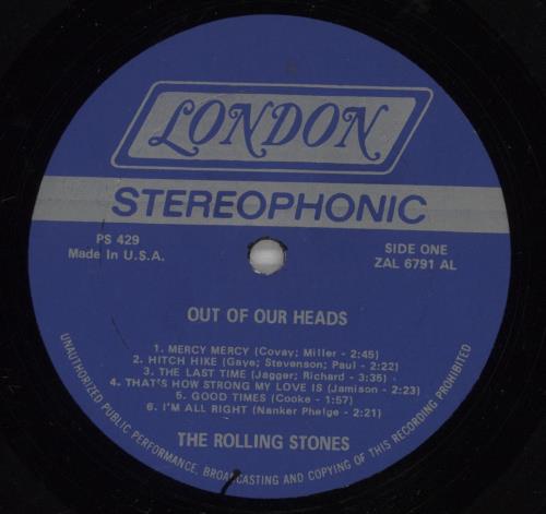 The Rolling Stones Out Of Our Heads - Electronically Reprocessed vinyl LP album (LP record) US ROLLPOU881050