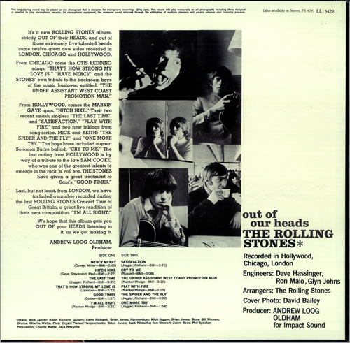 The Rolling Stones Out Of Our Heads - Sealed vinyl LP album (LP record) US ROLLPOU452360