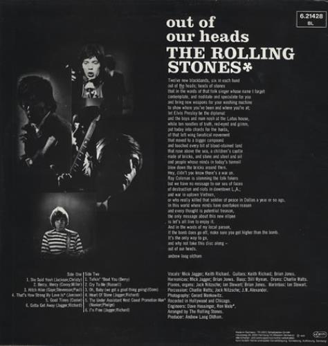 The Rolling Stones Out Of Our Heads vinyl LP album (LP record) German ROLLPOU215971