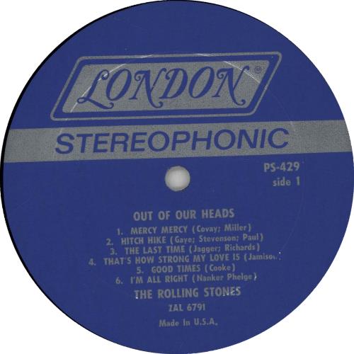 The Rolling Stones Out Of Our Heads vinyl LP album (LP record) US ROLLPOU649130