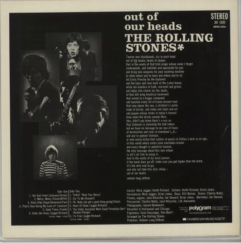The Rolling Stones Out Of Our Heads vinyl LP album (LP record) Brazilian ROLLPOU666241