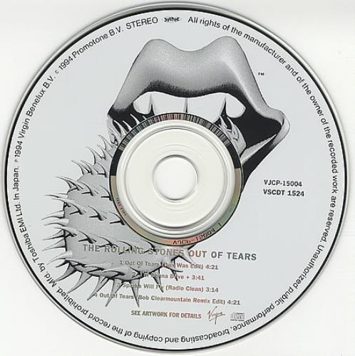 The Rolling Stones Out Of Tears CD single (CD5 / 5") Japanese ROLC5OU37256