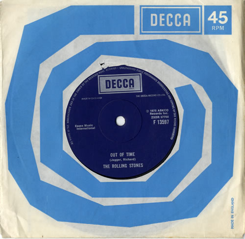 The Rolling Stones Out Of Time - Solid 7" vinyl single (7 inch record / 45) UK ROL07OU115900