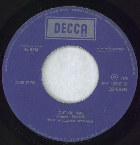 The Rolling Stones Out Of Time 7" vinyl single (7 inch record / 45) German ROL07OU825909