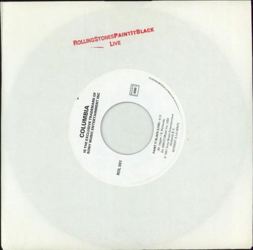 The Rolling Stones Paint It Black Live - 1 Sided 7" vinyl single (7 inch record / 45) French ROL07PA77205