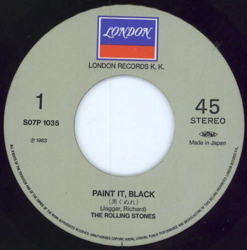 The Rolling Stones Paint It Black 7" vinyl single (7 inch record / 45) Japanese ROL07PA123746