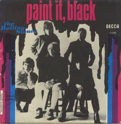 The Rolling Stones Paint It, Black - Black Disco Giallo Logo 7" vinyl single (7 inch record / 45) Italian ROL07PA804519