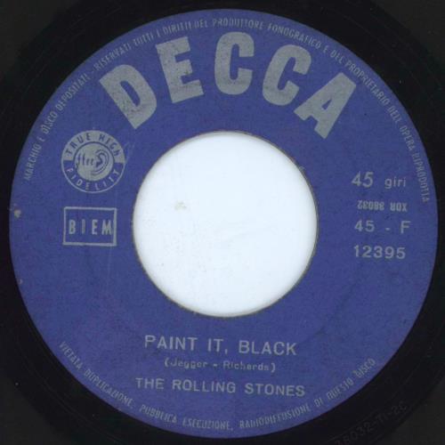 The Rolling Stones Paint It, Black - Black Disco Giallo Logo 7" vinyl single (7 inch record / 45) Italian ROL07PA804519