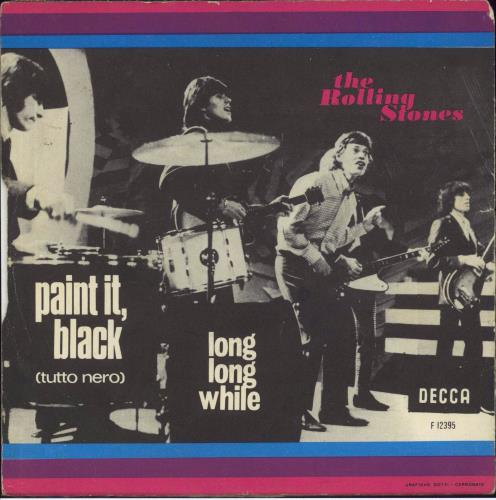 The Rolling Stones Paint It, Black - Black Disco Giallo Logo 7" vinyl single (7 inch record / 45) Italian ROL07PA804519