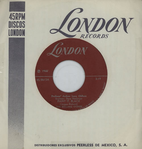 The Rolling Stones Paint It, Black 7" vinyl single (7 inch record / 45) Mexican ROL07PA572914