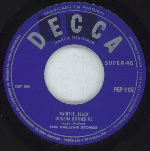 The Rolling Stones Paint It, Black 7" vinyl single (7 inch record / 45) Portuguese ROL07PA825848