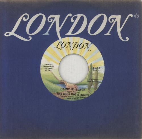 The Rolling Stones Paint It, Black 7" vinyl single (7 inch record / 45) US ROL07PA881147