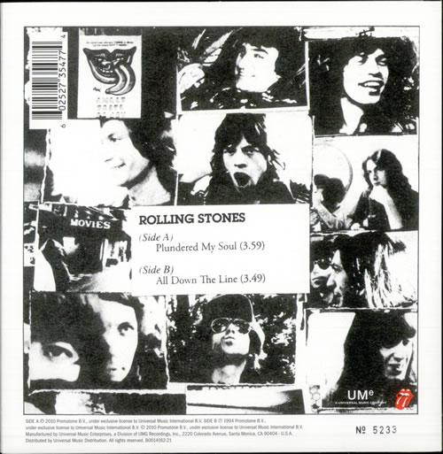 The Rolling Stones Plundered My Soul - Record Store Day 7" vinyl single (7 inch record / 45) US ROL07PL509963