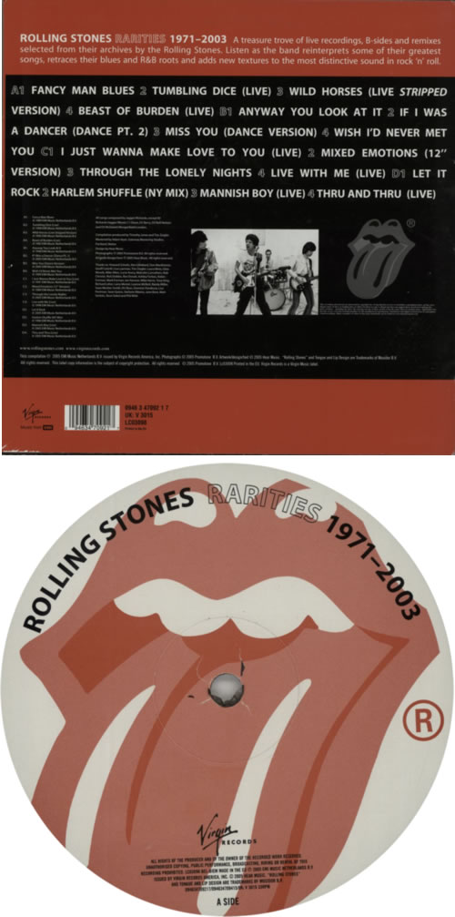 The Rolling Stones Rarities 1971-2003 - EX 2-LP vinyl record set (Double LP Album) UK ROL2LRA617587