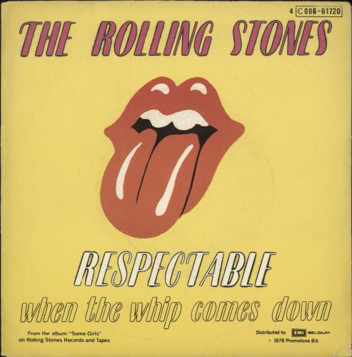 The Rolling Stones Respectable 7" vinyl single (7 inch record / 45) Belgian ROL07RE106551