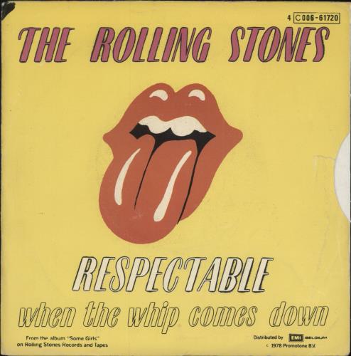 The Rolling Stones Respectable 7" vinyl single (7 inch record / 45) Belgian ROL07RE106551