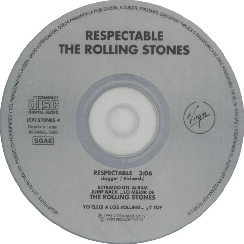 The Rolling Stones Respectable CD single (CD5 / 5") Spanish ROLC5RE35321