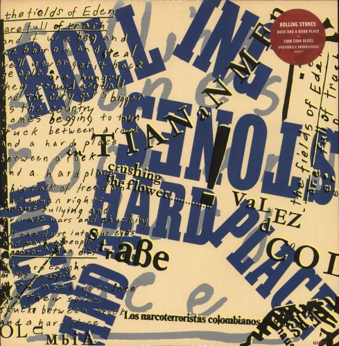 The Rolling Stones Rock And A Hard Place (Dance Mix) - Song Hype Stickered Sleeve 12" vinyl single (12 inch record / Maxi-single) UK ROL12RO88257