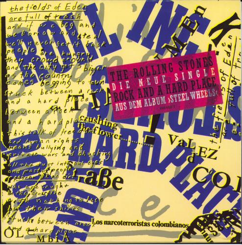 The Rolling Stones Rock And A Hard Place - German Hype Stickered 7" vinyl single (7 inch record / 45) German ROL07RO792366