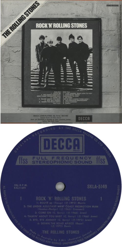 The Rolling Stones Rock 'N' Rolling Stones vinyl LP album (LP record) Australian ROLLPRO604944