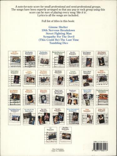 The Rolling Stones Rock Score 2 book UK ROLBKRO876844