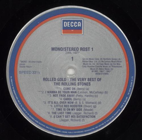 The Rolling Stones Rolled Gold - Silver Label 2-LP vinyl record set (Double LP Album) UK ROL2LRO60371