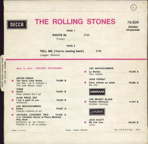 The Rolling Stones Route 66 7" vinyl single (7 inch record / 45) French ROL07RO376340