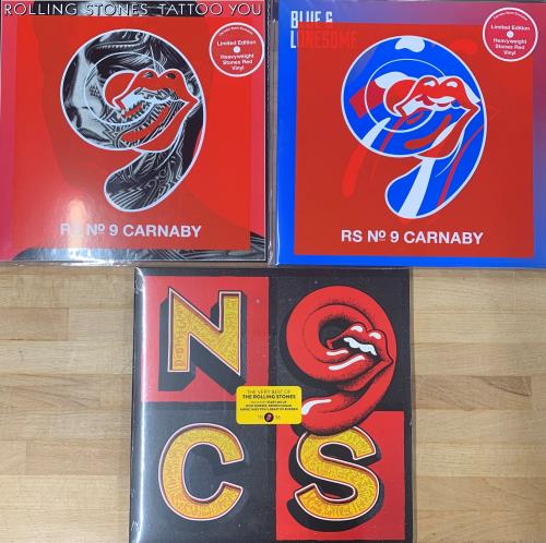 The Rolling Stones RS No.9 Carnaby Red Vinyl Set + Rare GHS Sleeve Variant vinyl LP album (LP record) UK ROLLPRS778379