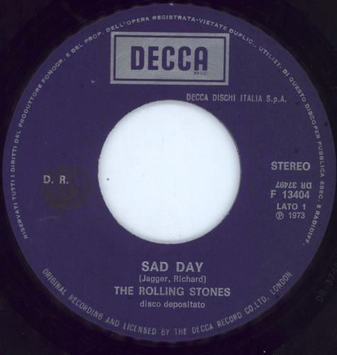 The Rolling Stones Sad Day - Gatefold Sleeve 7" vinyl single (7 inch record / 45) Italian ROL07SA131701