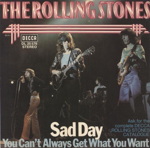 The Rolling Stones Sad Day 7" vinyl single (7 inch record / 45) German ROL07SA183774