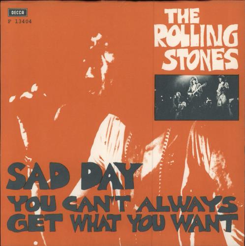The Rolling Stones Sad Day 7" vinyl single (7 inch record / 45) Danish ROL07SA345489