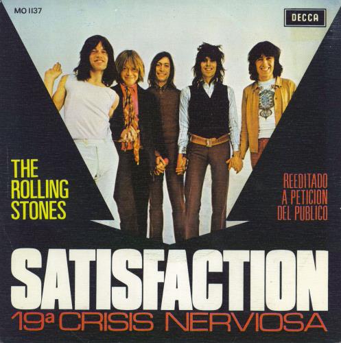 The Rolling Stones Satisfaction - Sample 7" vinyl single (7 inch record / 45) Spanish ROL07SA778462