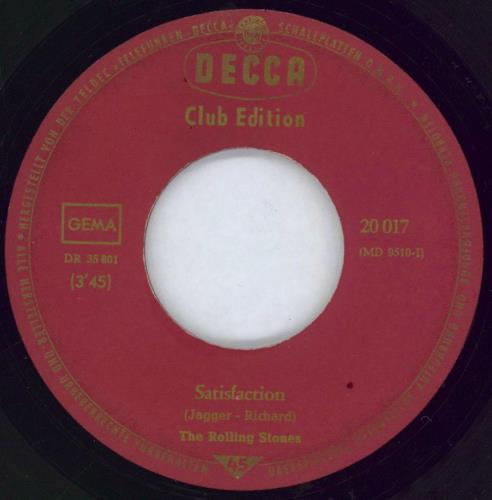 The Rolling Stones Satisfaction 7" vinyl single (7 inch record / 45) Swiss ROL07SA773693