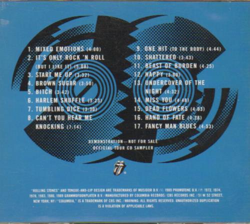 The Rolling Stones Say Ahhh! Tour Sampler CD CD album (CDLP) US ROLCDSA27127