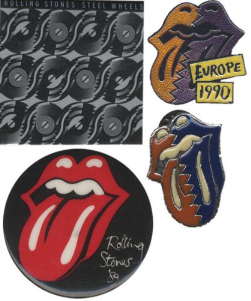 The Rolling Stones Set of 4 Assorted Badges badge UK ROLBGSE432123
