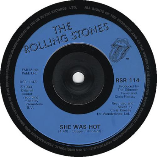The Rolling Stones She Was Hot - Inj + P/S 7" vinyl single (7 inch record / 45) UK ROL07SH29673